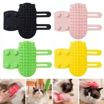 1 шт/3 шт щетка для самостоятельного вычесывания кошек, регулируемая угловая щетка для чесания морды кошки, ножка стола, силиконовая массажная расческа для кошек и собак 1pc розовый