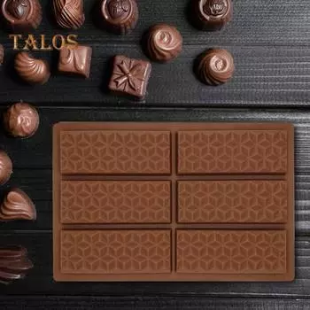 1 шт./3 шт. силиконовая форма для шоколада многоразовая форма для вафель и печенья термостойкая форма для выпечки домашнего шоколадного печенья Rectangle