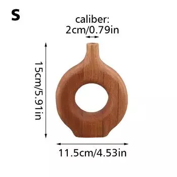 1 шт/3 шт ваза дзен деревенские вазы для цветов домашний декор стола деревянная ваза орнамент эстетический декор комнаты S