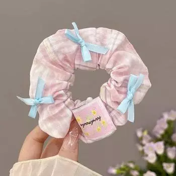 1 шт./3 шт. весенне-летний милый бант в клетку кольцо для волос из большой кишки, женская высокоэластичная резинка для волос, повязка для волос,