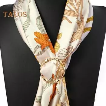 1 шт/3 шт женские шарф кольцо цинковый сплав рубашки зажимы скручивание тройник узел кольцо футболка галстуки платье зажимы одежда затягивающий зажим для рубашки шарф платье Golden