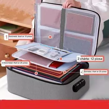 1 шт. 3-слойная сумка-органайзер для документов большой емкости с паролем, водонепроницаемая, подходит для дома, семьи, многофункциональная коробка для сертификата With Lock
