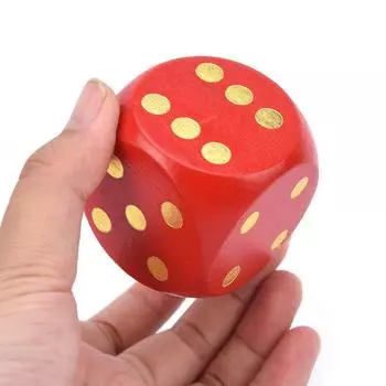 1 шт., 3 см, 5 см, большие размеры, деревянные кубики, кубики с цифрами или точками, круглые детские игрушки, игра, 6-сторонние игральные кости 3cm1