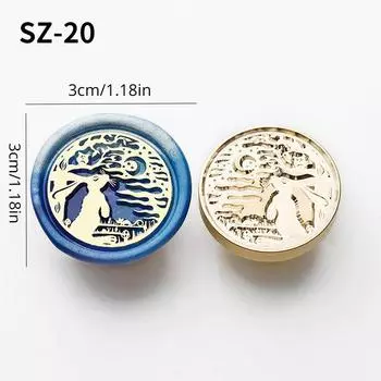 1 шт. 3 см восковая печать металлическая медная головка DIY ремесла люди и животные серия печать восковая печать конверт свадебное приглашение восковая печать