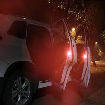 1 шт. 3 светодиода для открывания двери автомобиля, сигнальная лампа безопасности, беспроводная лампа, сигнальные огни, сигнализация, парковка, магнитные лампы, защита от столкновений A5T4 красный
