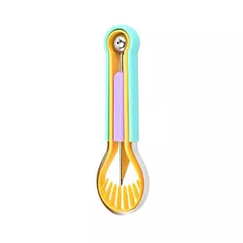 1 шт. 3 в 1 Фруктовый шар-копатель, мякоть, открытый арбузный шар-копатель, ложка, мякоть фруктов, инструмент для резки, нож для удаления фруктов A