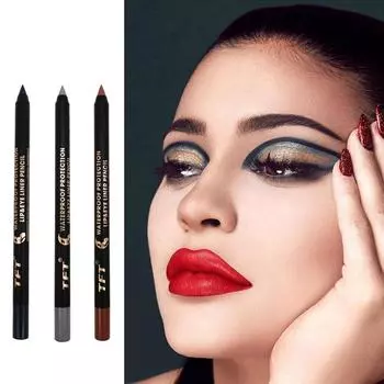1 шт. 3 в 1 подводка для губ, тени для век, макияж, косметика для глаз, красочный пигмент, долговечная водостойкая подводка для глаз, карандаши, 15 цветов, дымчатые инструменты для макияжа #6