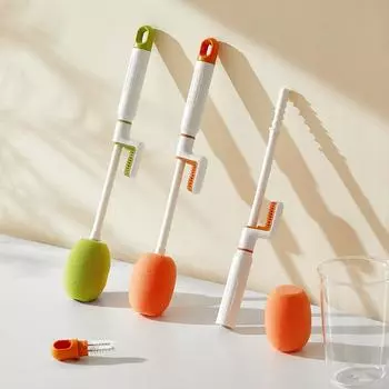 1 шт. 3-в-1, щетка для чашки с длинной ручкой, щетка для чистки чашек, бытовая губка, щетка для бутылок, щетка для очистки чашки, одна щетка, три 1