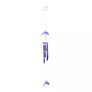 1 шт., 3 вида цветов, украшение дома, подвесные колокольчики для детей, подарок на день рождения, дверь, сад, кристалл, Дельфин, колокольчики фиолетовый