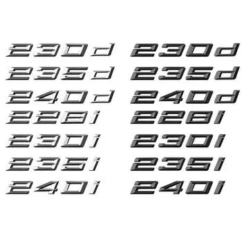 1 шт. 3D ABS буквы на багажник автомобиля 216i 218i 220i 218d 230d 225i 235d 230i 235i 240i логотип эмблема значок наклейка для F45 F22 F23 G42 F46 216i серебряный