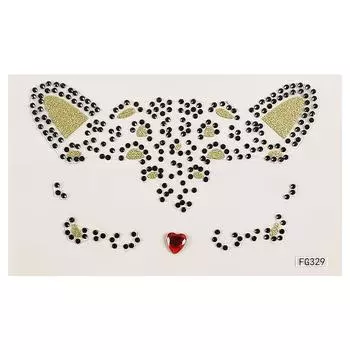 1 шт. 3D акриловая наклейка для дрели, милые наклейки для лица кошки, шар, вечерние украшения для лица, алмазный маскарад, временные татуировки, наклейки