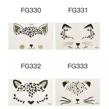 1 шт. 3D акриловая наклейка для дрели, милые наклейки для лица кошки, шар, вечерние украшения для лица, алмазный маскарад, временные татуировки, наклейки