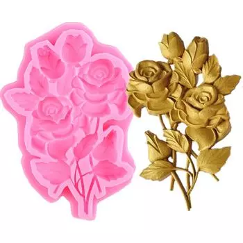 1 шт. 3D цветы розы шоколадная помадка силиконовые формы для выпечки украшения торта из смолы детская вечеринка десерт кухонные инструменты для выпечки