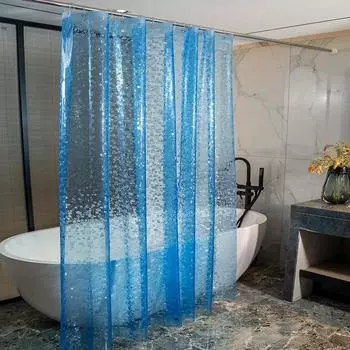 1 шт. 3D-дизайн гальки пластиковая занавеска для душа подкладка, тонкий легкий кубик льда пластиковая ванная комната душевая внутренняя занавеска Pack of 1