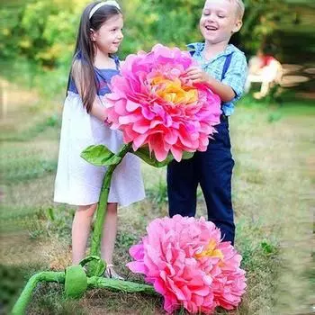 1 шт. 3D искусственный цветок 50 см искусственный цветок пиона, большой оконный цветок свадебная вечеринка фоновое украшение