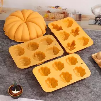 1 шт. 3D листья для выпечки урожая тыквы Понгал силиконовая форма для инструментов DIY Love Heart Nut помадка для украшения торта Craft Joy