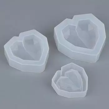 1 шт. 3D Love Heart Design силиконовая форма для торта алмазные формы для мыла инструмент для украшения M