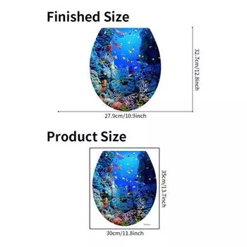 1 шт. 3D наклейка на сиденье унитаза, художественные обои, наклейки для ванной, самоклеящиеся съемные наклейки на крышку унитаза, аксессуары для домашнего декора