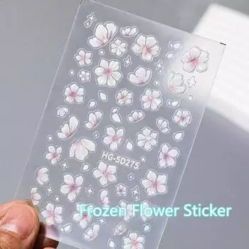 1 шт. 3D нарисованные вручную наклейки для ногтей наклейки для ногтей цветы звезды аксессуары для ногтей принадлежности для ногтей самоклеящиеся наклейки синий