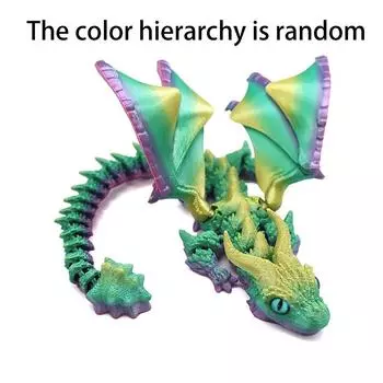 1 шт. 3D-печать Большая фигурка летающего дракона, ремесленное украшение, арт-деко, смола, скульптура дракона, настольный декор на животную тематику