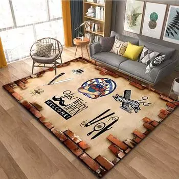 1 шт. 3D-печать, рождественский ковер для парикмахерской, дверной коврик, нескользящий коврик для ног, украшение для гостиной, домашний декор 40 x60cm