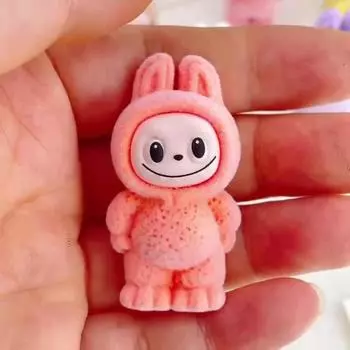 1 шт. 3D плюшевая кукла Лабубу для изготовления аксессуаров своими руками ювелирных изделий мультфильмов ручная работа материалы крем клей украшения светло-коричневого