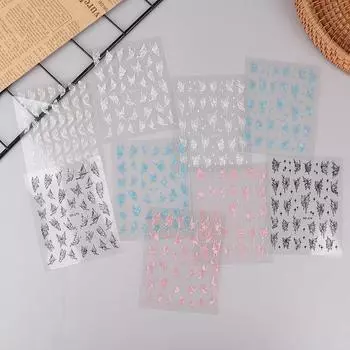 1 шт. 3D японские блестящие наклейки для ногтей в виде бабочек Kawaii самоклеящиеся наклейки для ногтей слайдеры наклейки Diy аксессуары 7