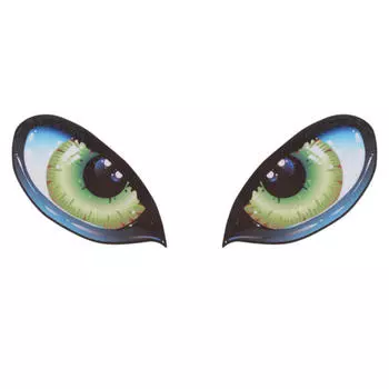 1 шт. 3D стерео светоотражающие наклейки «кошачьи глаза» для автомобиля, наклейки на боковые крылья, клейкие украшения для автомобиля, легкая доступность One Size
