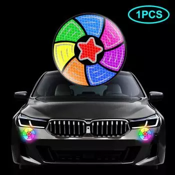 1 шт. 3D светоотражающая наклейка для автомобиля, защита от столкновений, защита от царапин, зеркало заднего вида, красочное предупреждение о безопасности, светоотражающая наклейка на корпус