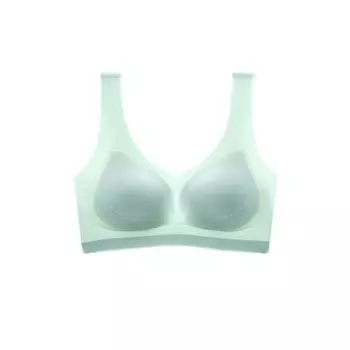 1 шт. 3D Ультратонкий нейлоновый мягкий бесшовный бюстгальтер из ледяного шелка Женский сетчатый с полной чашкой 2XL зелёный