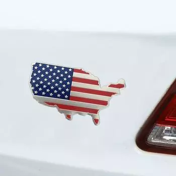 1 шт. 3D универсальная металлическая наклейка с американским флагом, наклейка на кузов мотоцикла, бампер, наклейки на автомобиль, внешние декоративные аксессуары