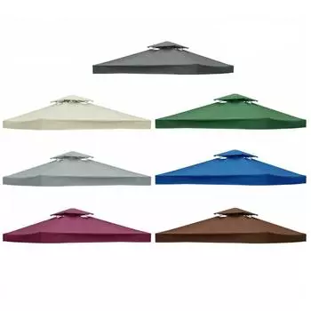 1 шт., 3x3 м, сменный навес для беседки, двухъярусная верхняя крышка, павильон, сад, патио, навес, верхняя крышка, устойчивая к атмосферным воздействиям зелёный