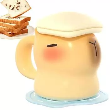 1 шт. 400 мл Капибара питьевые кофейные чашки керамические милые кружки эспрессо кружка с подставкой и крышкой кружки в виде животных посуда подарок для детей 400ML жёлтый