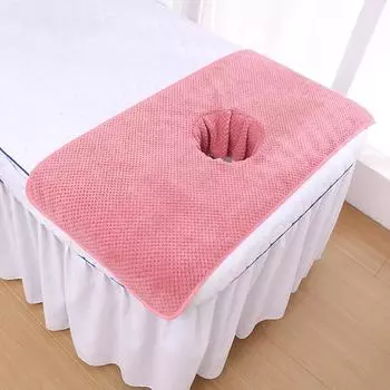 1 шт 40*80 см спа полотенце кровать бандана коралловый бархат массажный стол планка полотенце для лица ананас решетка темно-розовый