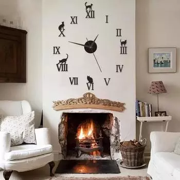 1 шт. 40 см черные римские цифры беззвучные часы своими руками, для гостиной, спальни, настенные часы для рабочего стола, предметы интерьера