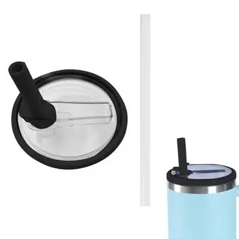 1 шт. 40 унций стакан откидная крышка соломинка сменная подходит для Quencher, крышки стакана с защитой от проливания, многоразовый чехол для стакана One Size чёрный