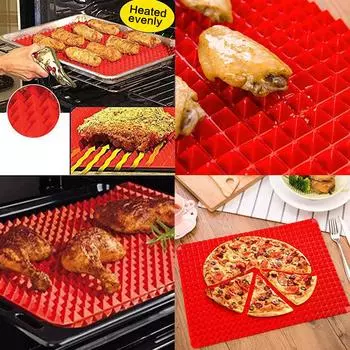 1 шт 40x27 см красная пирамида форма для выпечки антипригарный силиконовый коврик для барбекю микроволновая печь противень для барбекю инструменты красный