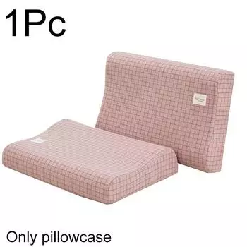 1 шт. 40x60 см Чехол для подушки из хлопка, мягкий, плотный, латексный, наволочки для подушки с эффектом памяти, наволочки в полоску, мягкая пена с эффектом памяти 40x60cm светло-розовый