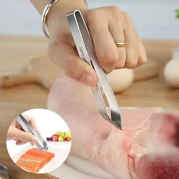 1 шт. 430 нержавеющая сталь пинцет для рыбьих костей зажим для извлечения щипцы зажим для рыбьих костей кухонные гаджеты инструменты B