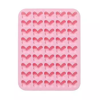 1 шт. 45 полостей бант жевательные конфеты формы силиконовые антипригарные бабочки галстук силиконовые формы для Diy жевательные конфеты шоколад желе лед розовый