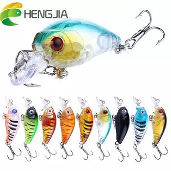 1 шт., 4,5 см, 4 г, мини-воблеры Hengjia с погремушками, приманка для дайвинга Shad Pike