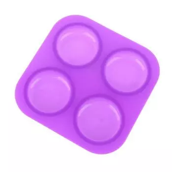 1 шт. 4-х полостная силиконовая форма для мыла, сделай сам, инструменты для украшения торта, поднос, легко извлекаемый из формы, круглые формы для мыла one size