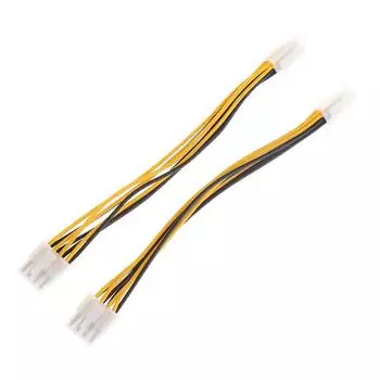 1 шт. 4-контактный штекерный разъем на 8-контактный гнездовой удлинитель для кабеля-преобразователя питания процессора