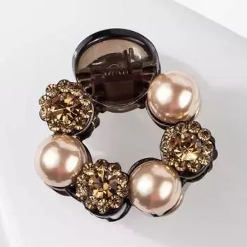 1 шт. 4 см, Темпераментная прическа полупучок с бриллиантами, Маленький зажим-царапка, Затылок, Зажим-пластина, Царапка для волос, Круглый зажим, Легкая роскошь