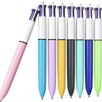 1 шт. 4-в-1 многоцветная шариковая ручка, средний кончик 1,0 мм, выдвижная цветная ручка для офиса, студентов, врачей, медсестер и т. д. розовый