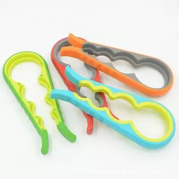 1 шт., 4 в 1, открывалка для банок с винтовой крышкой, открывалка для бутылок, консервный нож, ручная Нескользящая поворотная крышка, открывалка для бутылок, кухонный гаджет None зелёный