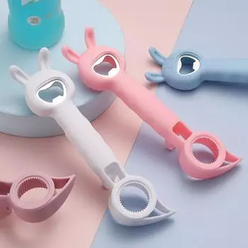 1 шт. 4 в 1 открывалка для пивных бутылок многоцелевая открывалка для банок с напитками пластиковый штопор гаджеты для столовой и бара кухонный инструмент белый