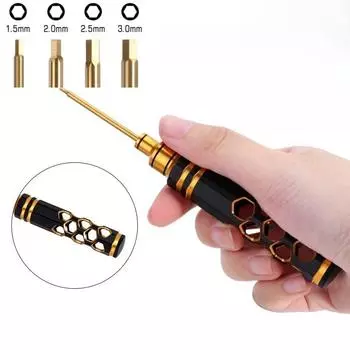 1 шт. 4 в 1 шестигранная отвертка набор инструментов шестигранная отвертка набор для радиоуправляемого автомобиля гусеничный вертолет 1.5 2.0 2.5 3.0 мм SCX10 TRX4