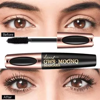 1 шт., 4D тушь для ресниц из шелкового волокна, водостойкая тушь для наращивания ресниц, черные толстые щипцы для завивки ресниц, косметическая косметика чёрный