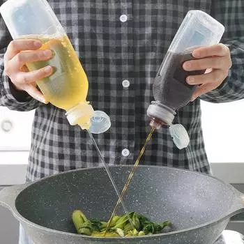 1 шт., 500 мл, бутылка для масла, пластиковые бутылки для приправ, кухонная герметичная бутылка для приправ, бутылка для соуса, масло, кетчуп прозрачный